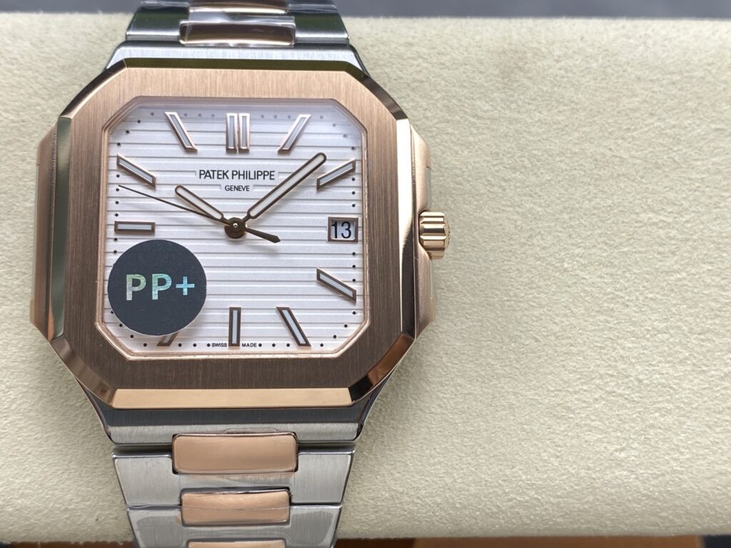 Super Clone Patek Philippe Cubitus 5821/1AR-001 45mm White Dial — dial close-up