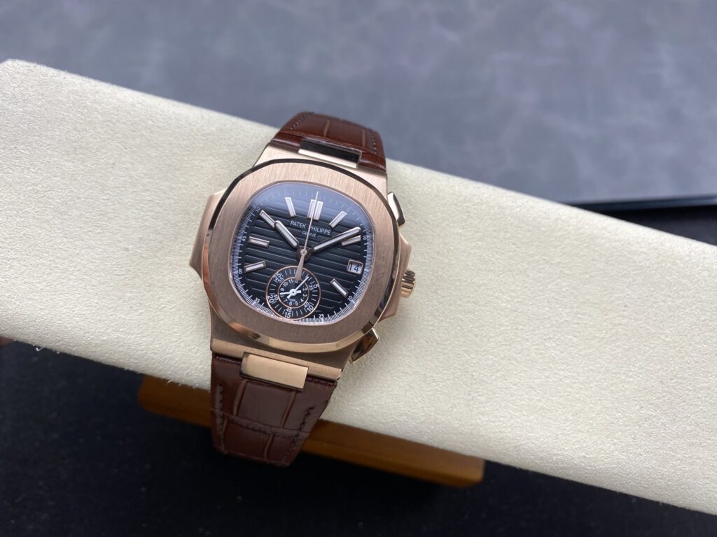 Super Clone Patek Philippe Nautilus Chronograph 5980/1AR-001 40.5mm Black Dial — movement / caseback view