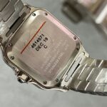 Super Clone Cartier Santos De Cartier Two Tone W2SA0006 35.5mm — on leather display