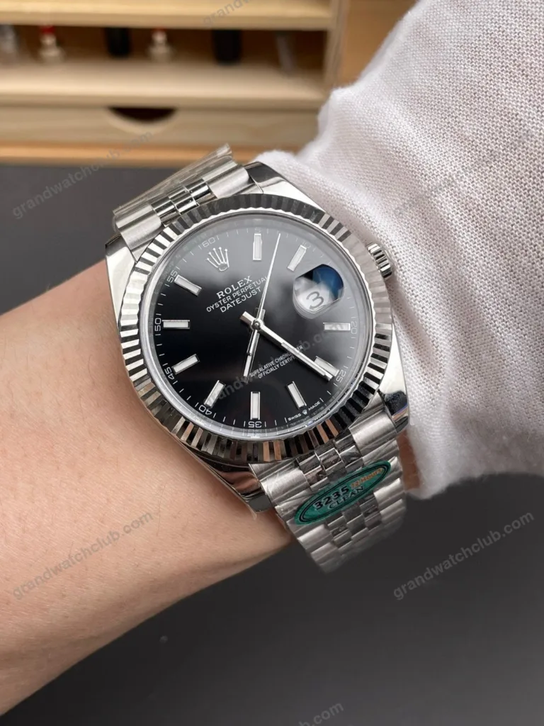 Super Clone Rolex Datejust Black Dial 126334-0018 41 mm – Swiss SuperClone