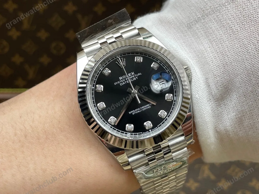 Super Clone Rolex Datejust Black Diamond Dial 126334-0012 41 mm – Swiss SuperClone