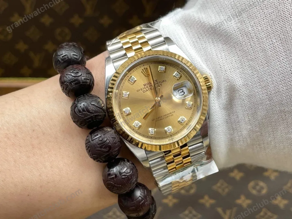 Super Clone Rolex Datejust Champagne Diamond Dial 126333-0012 41 mm – Swiss SuperClone