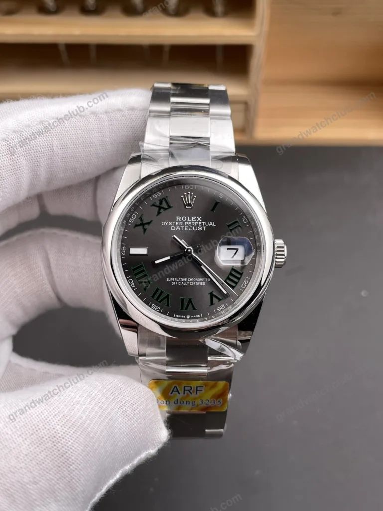 Super Clone Rolex Datejust Rhodium Dial 126300 “Wimbledon” Oyster 41 mm – Swiss SuperClone