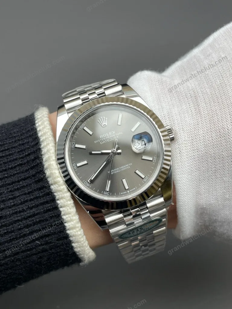 Super Clone Rolex Datejust Rhodium Dial 126334 Jubilee 41 mm – Swiss SuperClone
