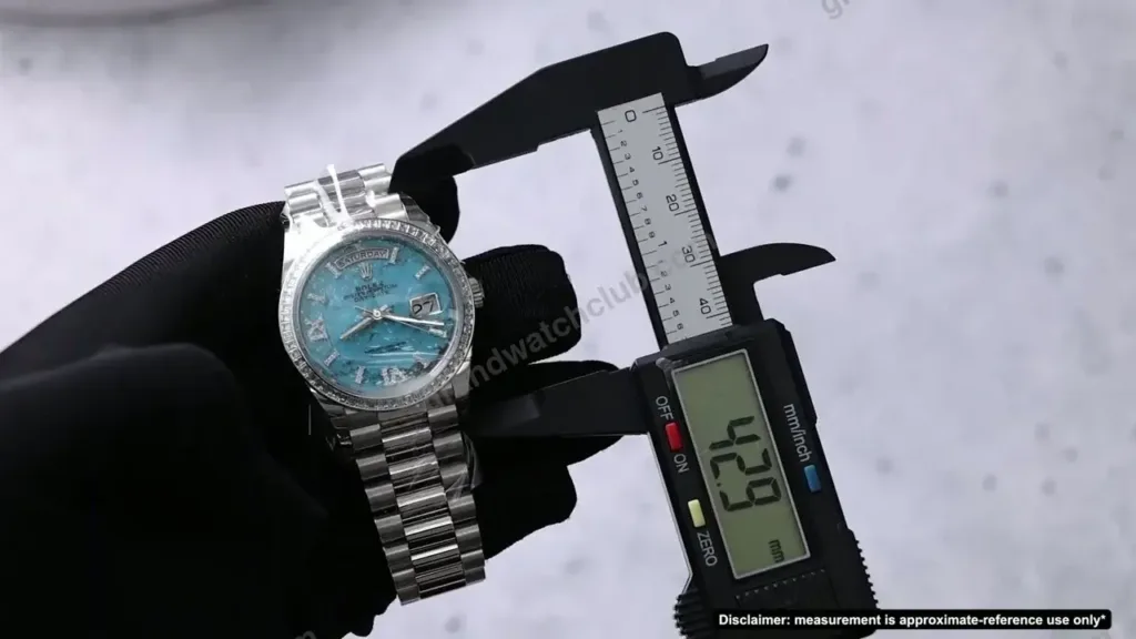 Super Clone Rolex Day-Date Turquoise Dial 128396TBR 36 mm – Swiss SuperClone