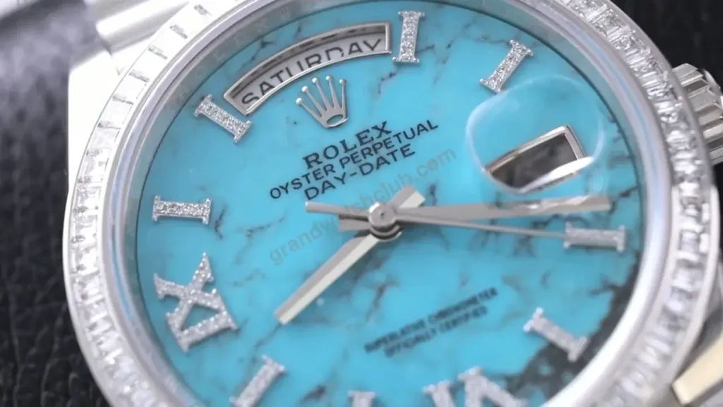 Super Clone Rolex Day-Date Turquoise Dial 128396TBR 36 mm – Swiss SuperClone