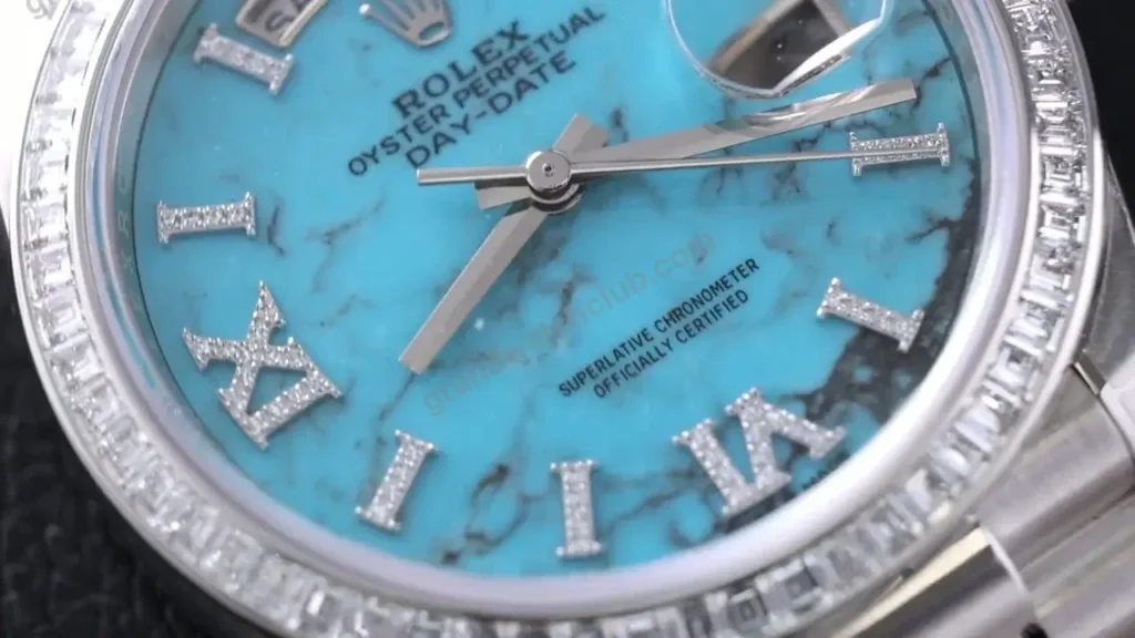 Super Clone Rolex Day-Date Turquoise Dial 128396TBR 36 mm – Swiss SuperClone
