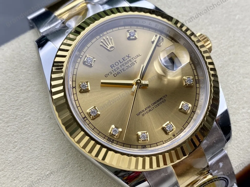 Super Clone Rolex Datejust Champagne Diamond Dial 126333-0011 41 mm — view 10