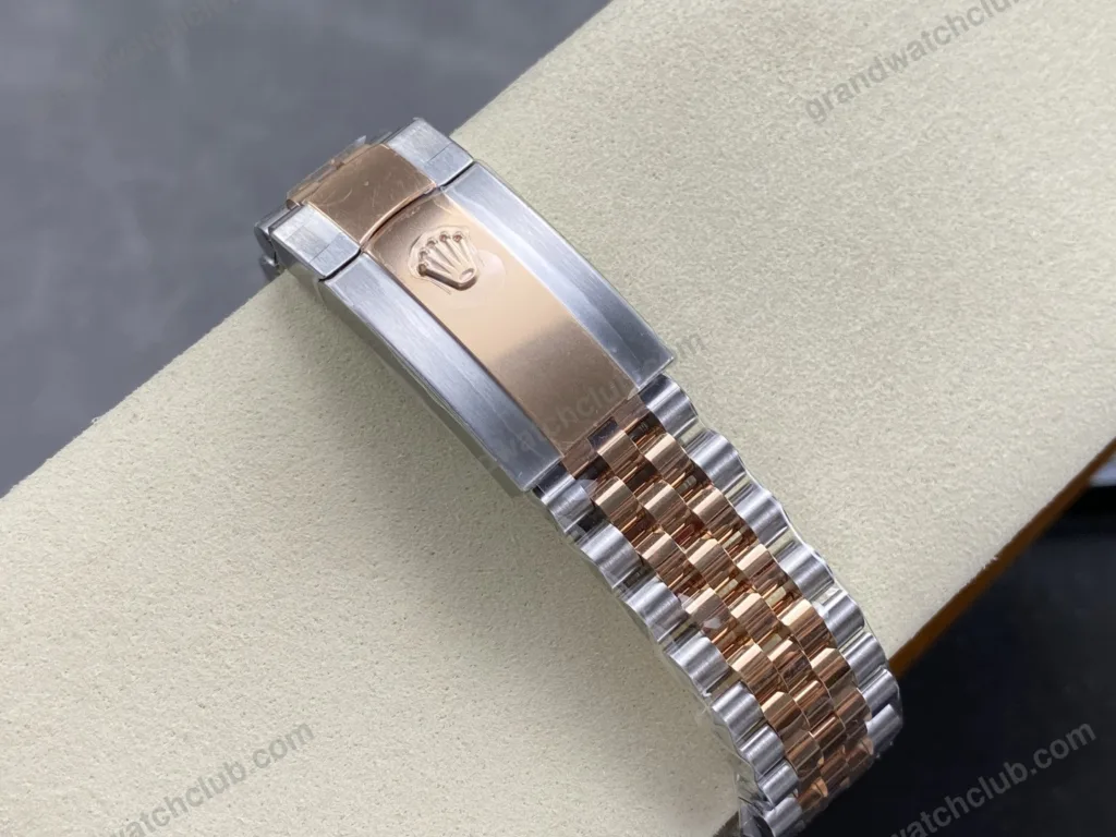 Super Clone Rolex Datejust Chocolate Dial 126201 Jubilee 36 mm — clasp and links