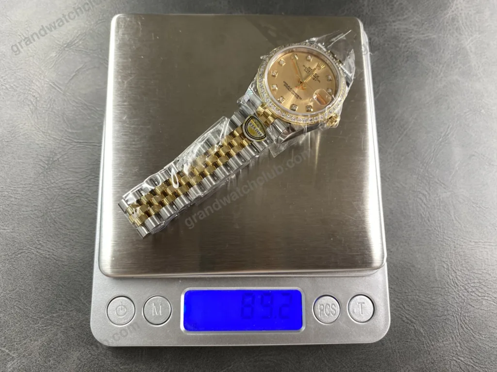 Super Clone Rolex Datejust Gold Dial SRL40 36 mm — movement / caseback view