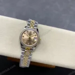 Super Clone Rolex Datejust Gold Dial SRL40 36 mm — on leather display