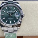 Super Clone Rolex Datejust Mint Green Dial 126334-0027 41 mm — dial close-up