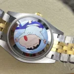 Super Clone Rolex Datejust Mother of Pearl Diamond Dial 126283RBR-0009 36 mm — on leather display