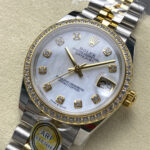 Super Clone Rolex Datejust Mother of Pearl Diamond Dial 126283RBR-0009 36 mm — bracelet detail