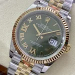 Super Clone Rolex Datejust Olive Green Roman Diamond Dial 126233-0026 36 mm — view 10