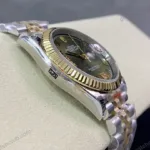 Super Clone Rolex Datejust Olive Green Roman Diamond Dial 126233-0026 36 mm — side profile