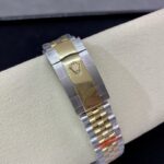 Super Clone Rolex Datejust Olive Green Roman Diamond Dial 126233-0026 36 mm — on leather display