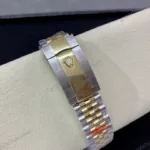 Super Clone Rolex Datejust Olive Green Roman Diamond Dial 126233-0026 36 mm — on leather display