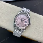Super Clone Rolex Datejust Pink Roman Dial 126234-0031 36 mm — case and bezel
