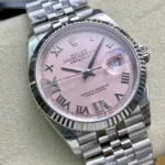 Super Clone Rolex Datejust Pink Roman Dial 126234-0031 36 mm — view 9