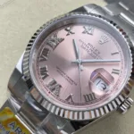 Super Clone Rolex Datejust Pink Roman Dial 126234-0032 36 mm — bracelet detail