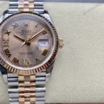 Super Clone Rolex Datejust Rosé Dial 126231-0027 36 mm — dial close-up