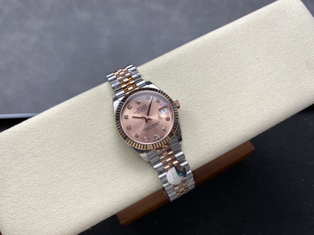 Super Clone Rolex Datejust Rose-Gold Dial REP016816 41 mm — movement / caseback view
