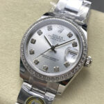 Super Clone Rolex Datejust Silver Diamond Dial 278384RBR-0033 31 mm — side profile