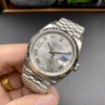Super Clone Rolex Datejust Silver Roman Diamond Dial 126234-0029 36 mm — case and bezel