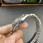 Super Clone Rolex Datejust Silver Roman Diamond Dial 126234-0029 36 mm — side profile