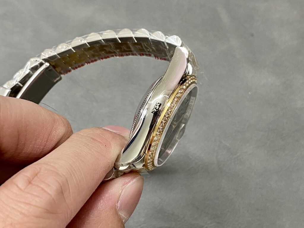 Super Clone Rolex Datejust Slate Diamond Dial 126283RBR-0011 36 mm — side profile