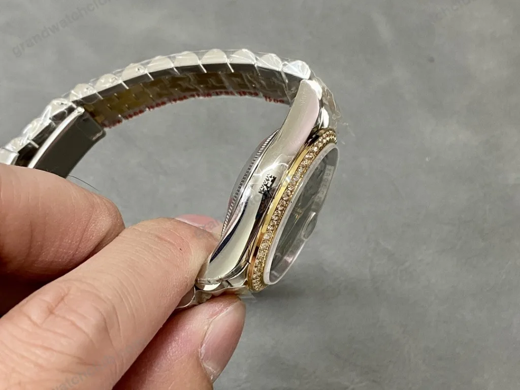 Super Clone Rolex Datejust Slate Diamond Dial 126283RBR-0011 36 mm — side profile