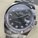 Super Clone Rolex Datejust Slate Diamond Dial 126334-0005 41 mm — case and bezel