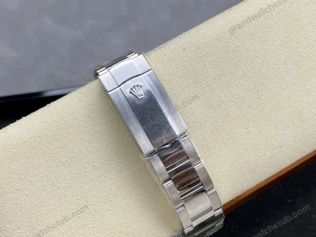 Super Clone Rolex Datejust Slate Diamond Dial 126334-0005 41 mm — on leather display