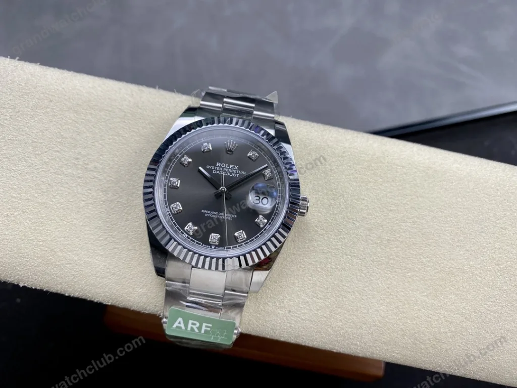 Super Clone Rolex Datejust Slate Diamond Dial 126334-0005 41 mm — movement / caseback view