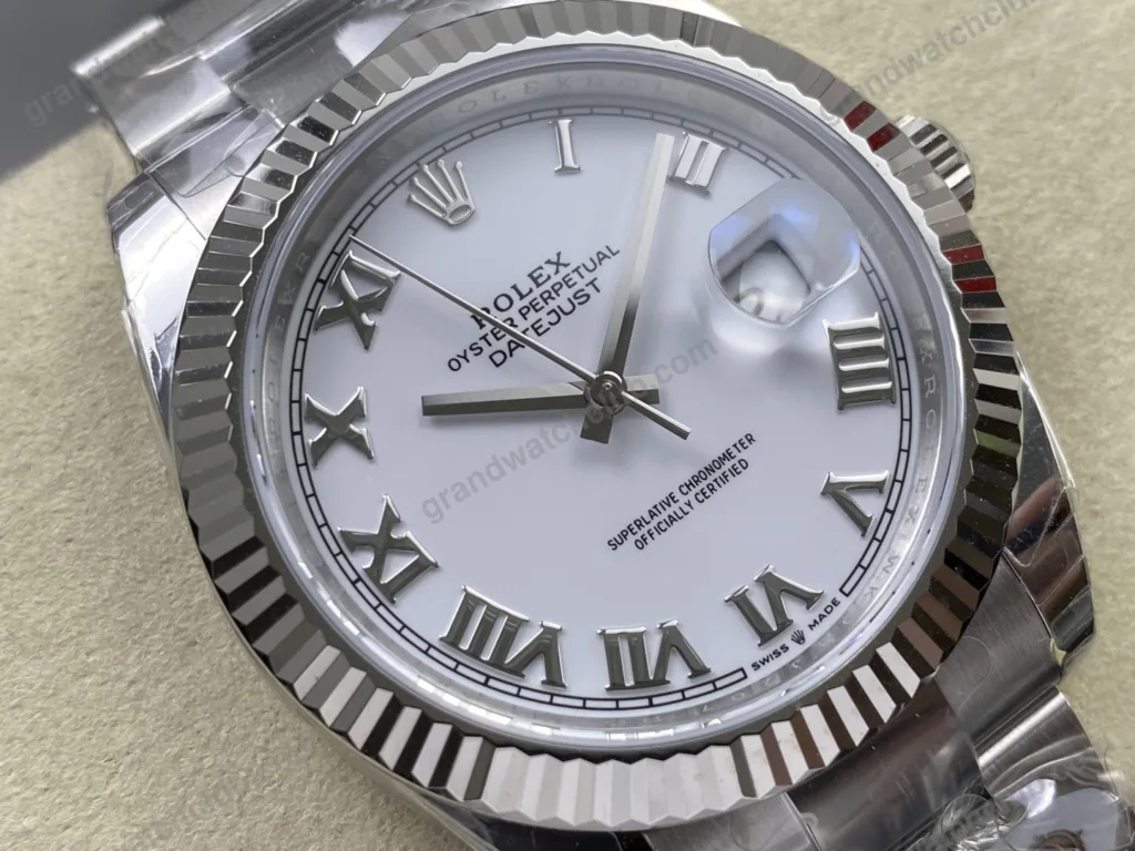 Super Clone Rolex Datejust White Roman Dial 126334-0023 41 mm — view 14