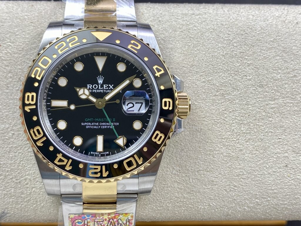 Super Clone Rolex GMT-Master II Black Dial 80295 — dial close-up
