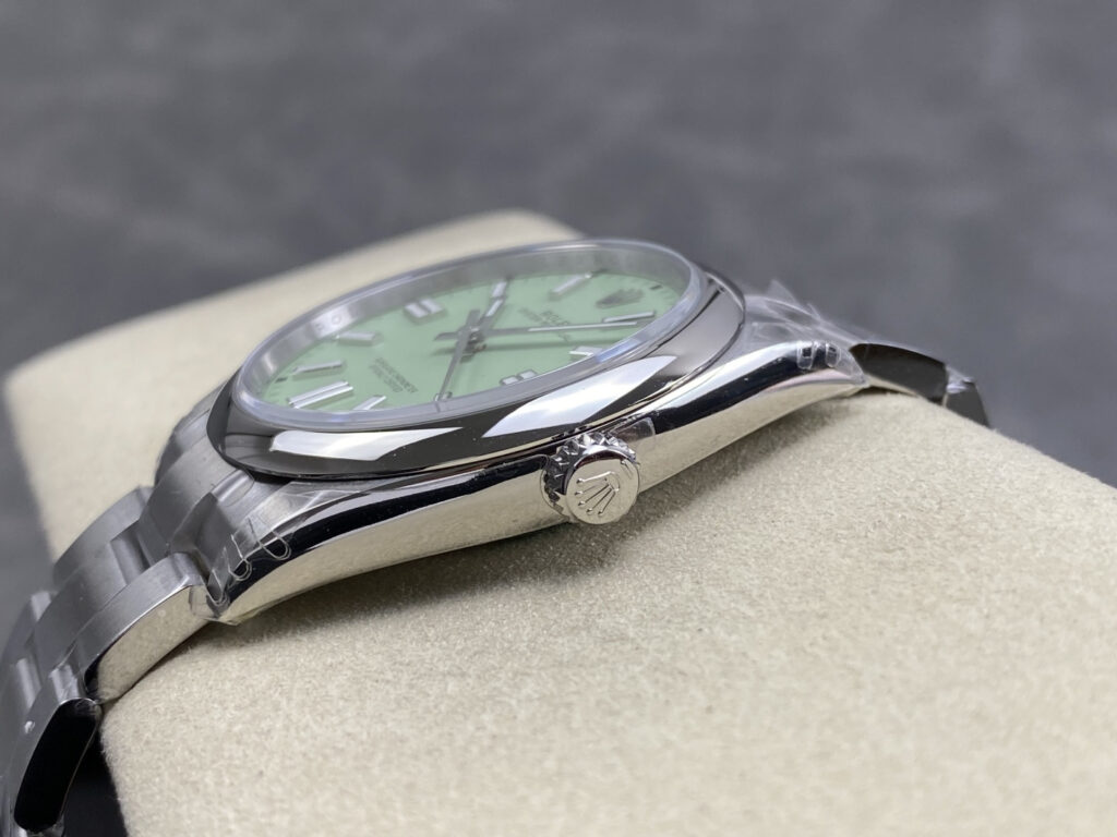 Super Clone Rolex Oyster Perpetual 277200 Pistachio Dial — clasp and links