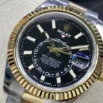 Super Clone Rolex Sky-Dweller Bright black Dial 336933 Oyster — bracelet detail