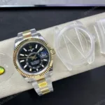 Super Clone Rolex Sky-Dweller Bright black Dial 336933 Oyster — side profile