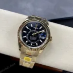 Super Clone Rolex Sky-Dweller Bright black Dial 336938 — case and bezel