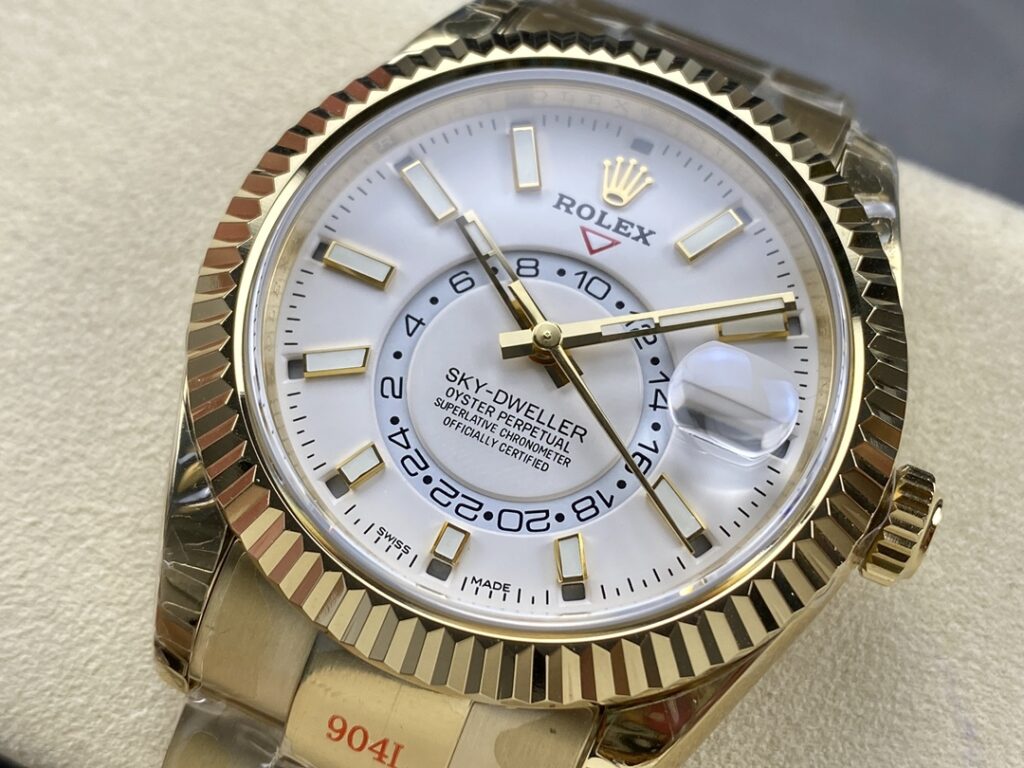 Super Clone Rolex Sky-Dweller Intense white Dial 336938 — side profile