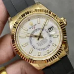 Super Clone Rolex Sky-Dweller White Dial 326238 — case and bezel