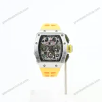 Swiss Super Clone Richard Mille RM 11-03 Titanium Yellow Strap 44mm