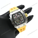 Swiss Super Clone Richard Mille RM 11-03 Titanium Yellow Strap 44mm