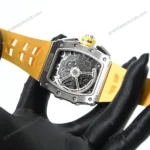 Swiss Super Clone Richard Mille RM 11-03 Titanium Yellow Strap 44mm