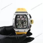 Swiss Super Clone Richard Mille RM 11-03 Titanium Yellow Strap 44mm