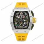 Swiss Super Clone Richard Mille RM 11-03 Titanium Yellow Strap 44mm