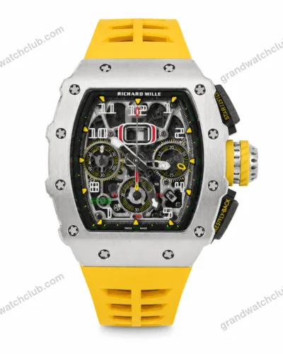 Swiss Super Clone Richard Mille RM 11-03 Titanium Yellow Strap 44mm