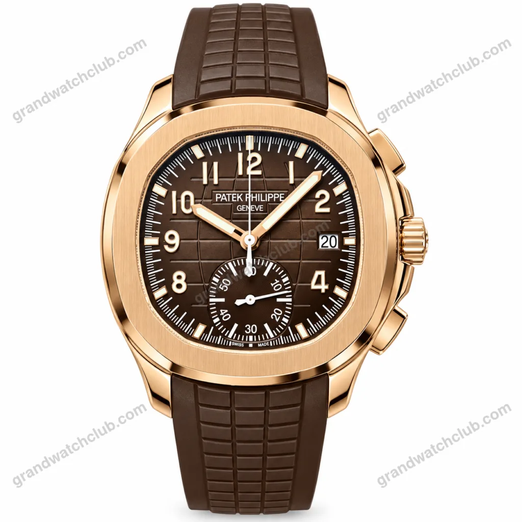 Super Clone Patek Philippe Aquanaut Chronograph 5968R-001 Brown Dial Rose Gold 42.2mm – Swiss SuperClone